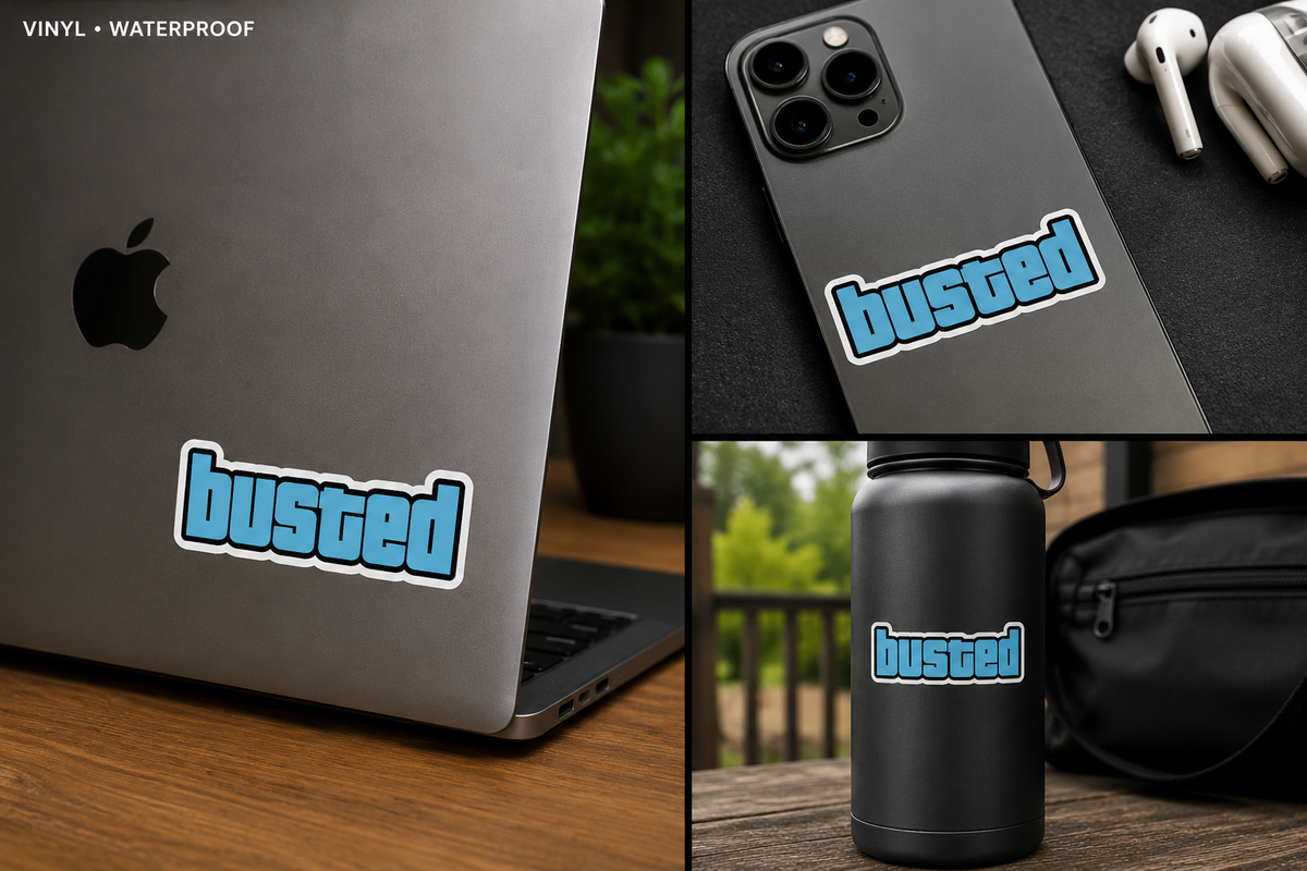 Busted Sticker