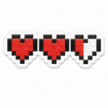 Minecraft hearts Sticker