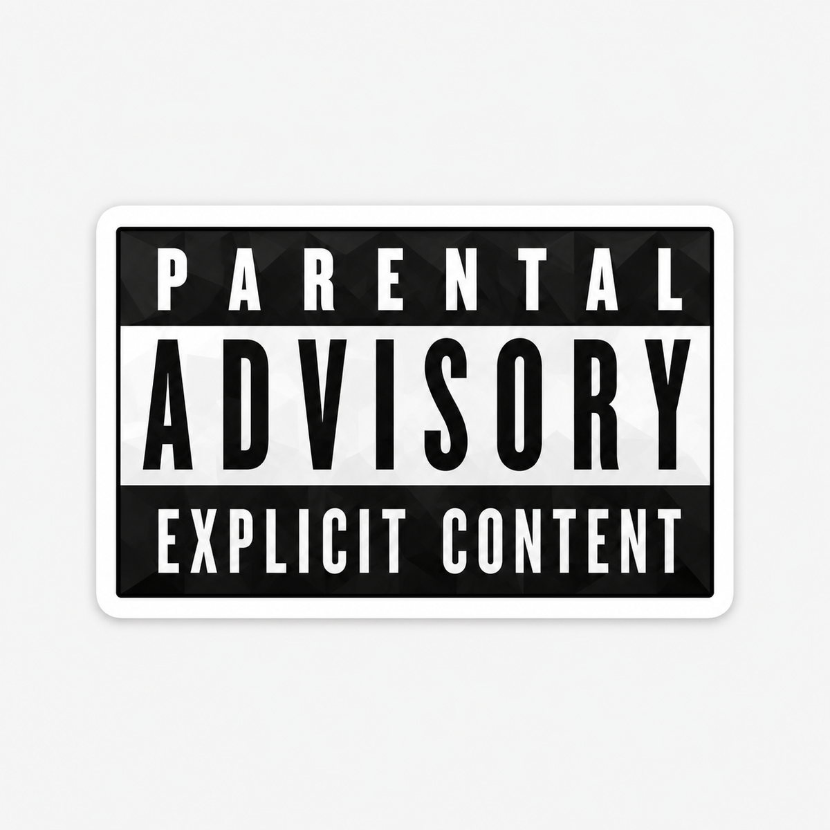 Parental advisory Sticker