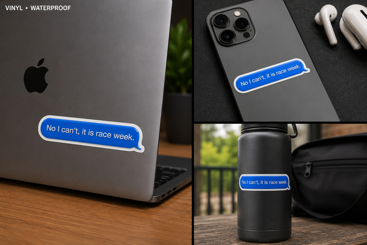 Race text Sticker